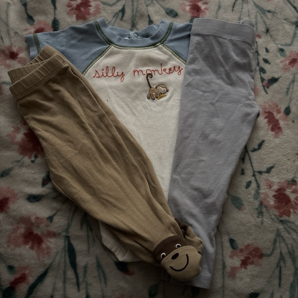 Gymboree Blue and White Baby Onesie